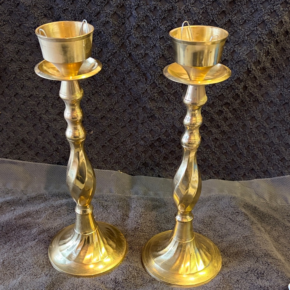 Elegant Gold Candle Holders